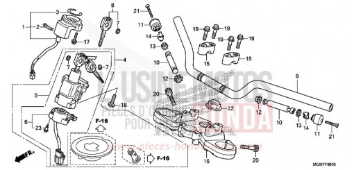ROHRGRIFF/OBERE BRUECKE CB600FAD de 2013